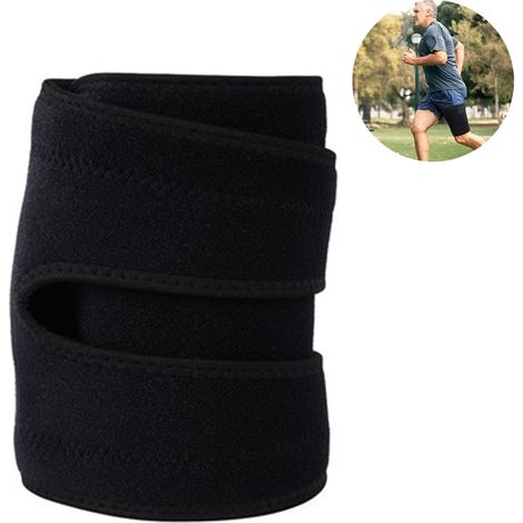 Support De Cuisse - Manchon De Compression Ajustable Avec Bandes Anti-Dérapantes - Pour Prévention Des Entorses Et Tendinites - 1 Pièce (1/5)