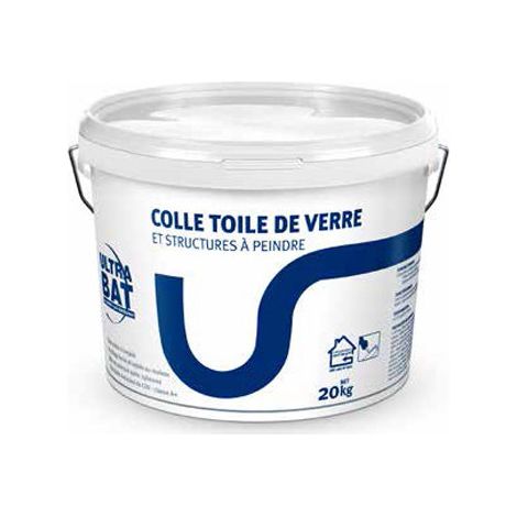 Colle spéciale toile de verre 20kg – Pour fonds absorbants – Consommation 150 à 200 g/m² – Applications revêtement mural (1/2)