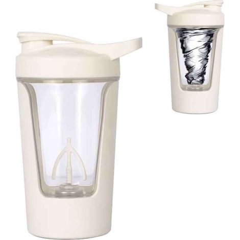 Bardusch-Bouteille shaker électrique pour protéines, mélangeur de protéines rechargeable par USB, tasse mélangeur portable avec système de mélange automatique pour boissons protéinées et café, 450 ml (1/5)