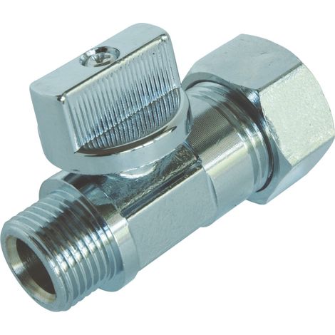 Vanne d'arrêt - M3/8" - Ecrou bicône pour tube Ø14mm - Poignée 1/4 de tour (1/4)