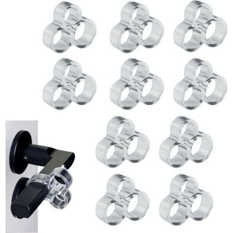 Lot de 10 butoirs de poignée de porte transparents pour protéger les murs et les meubles - Pour salle de bain, bureau (1/5)