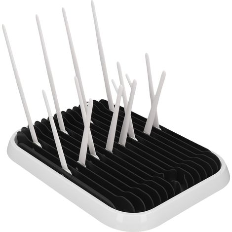 Porte-biberon pliable multifonction, démontable et portable, égouttoir pour biberons, noir et blanc, usage domestique (1/5)