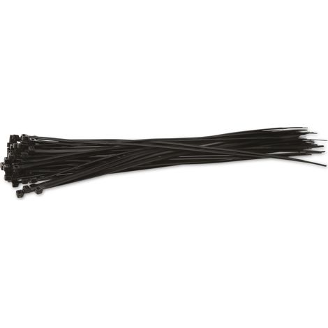 Assortiment de colliers de serrage KSS en polyamide 6.6, noir, 368x4,8, résistant aux UV, 100 pièces