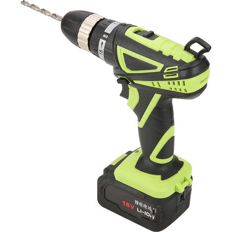 Kit perceuse-visseuse électrique sans fil avec batterie lithium rechargeable 18 V (prise UE 220 V) (1/5)