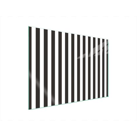 PLAQUE DE PROTECTION EN VERRE POUR POÊLE BANDES 70x52 (1/5)