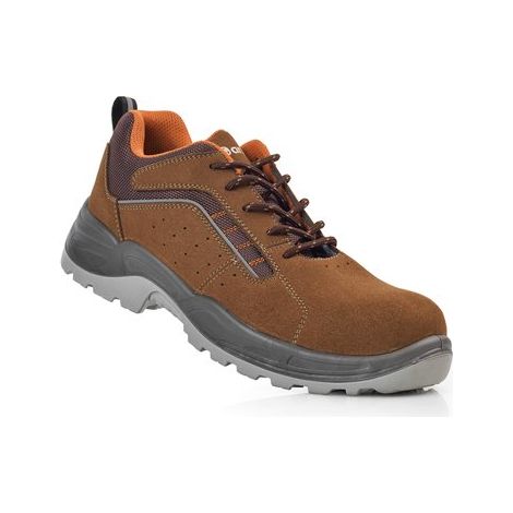 SCARPE ANTINFORTUNISTICHE LUSITANIA MARRONE CROCCATA IN MICROFIBRA S1P METAL FREE SRC TAGLIA 41 ANIBAL