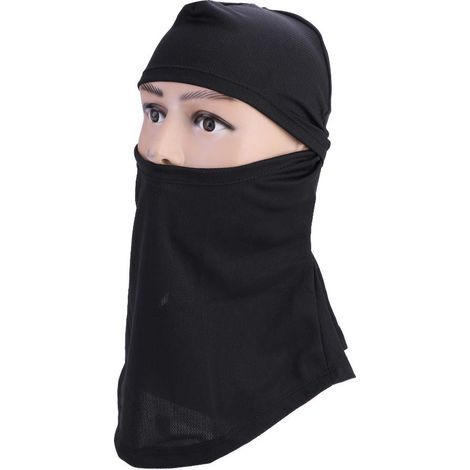 Masque sport multifonction anti-UV et respirant pour activités extérieures, couleur noire