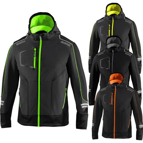 Giacca Softshell da Lavoro Sparco York Grigio-Giallo L