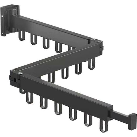 Klappbarer Kleiderständer aus Aluminium, Wandmontage ohne Bohren, minimales Schrumpfen, spezielle Teleskophalterung für den Innen- und Außenbereich (1/5)