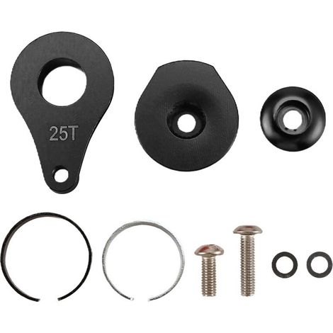 Brazo de servo de dirección de 25T y 1 orificio para coches RC Crawler, piezas de actualización de servo digital de alto torque, color negro.