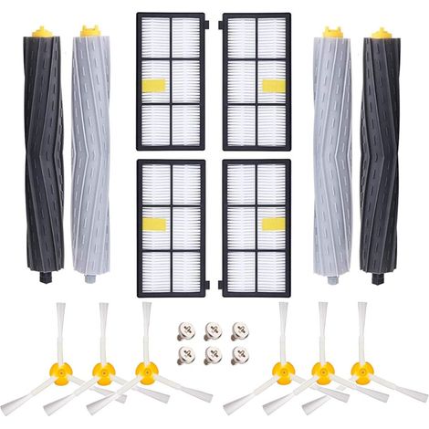 Pièces détachées pour iRobot Roomba 800 900 Series Kits 20 pièces, kit d'entretien kit de nettoyage pour 800 850 851 860 865 866 870 871 876 880 885 886 890 891 896 900 960 966 980 990 (1/5)