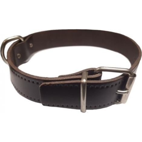 COLLAR CUERO CROMO FLOR 60x3.5cm