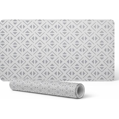Alfombrilla protectora de vinilo con estampado geom茅trico moderno, 120 x 60 cm. (1/5)