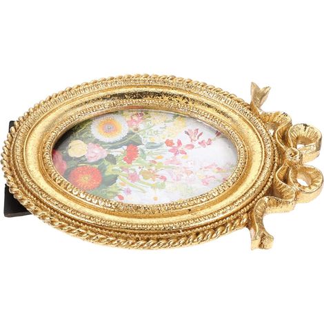 cadre photo cadre vintage décoration vintage home decoration the frame ornements photocube portefeuille porte feuille support d'affichage de photo porte-photo de bureau Bois Golden (1/5)