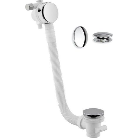 Sapho Senator - Garniture de vidage avec remplissage, ClickClack, longueur 900 mm, bonde 72 mm, inox VR269028 (1/3)