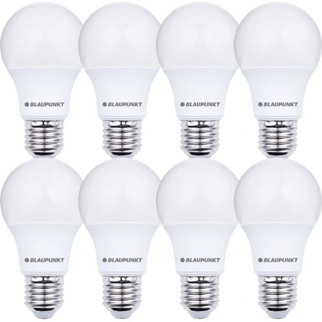 Ampoule LED A60, lampe LED, culot à vis E27, 9W, remplace ampoule 80W, blanc naturel 4000K, lumière naturelle neutre jour, Intensité non variable, 900 lumens, intérieur extérieur, lot de 8 (1/5)