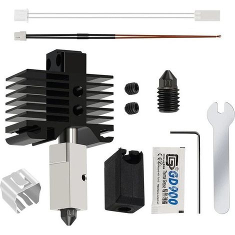 Hotend Kit For Bambu Lab X1 P1P X1C 500°C Upgraded Plated Copper Heater Block 3D