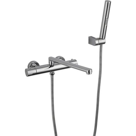 Thermostatic Bathtub Faucet, Waterfall Bathtub Mixer with Hand Shower, Chrome (A) (1/5)