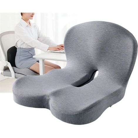 Cojín ergonómico para el respaldo, ultrasuave y con buen soporte, para viajes largos, sillas de oficina, trabajo de oficina, coches. (1/5)