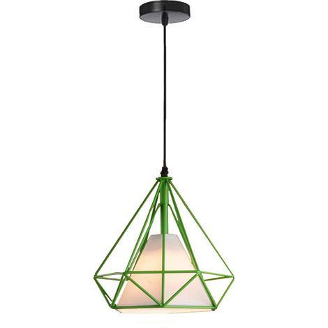 Moderno Gabbi di Diamanti Lampada a Sospensione E27 Soggiorno Cucina Ferro Battuto Creativo Lampadario - Verde