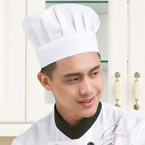 BEBUSINGOTO Juego de 4 gorros para adultos, gorro de chef de cocina elástico ajustable para panadero (1/3)