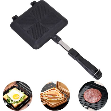 à frire double face en aluminium poêle à sandwich double