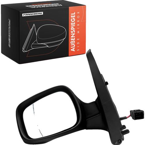 Espejo retrovisor exterior, accionamiento eléctrico, instalación en el lado izquierdo, compatible con Renault, 5 contactos de conexión, diseño asférico. (1/5)