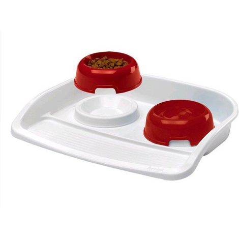 Ferplast Ciotole per Cane/Gatto - Grigio - 44.5x34 cm (1/4)