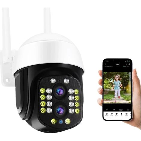 Caméra de sécurité à Domicile CCTV vidéo Surveillance 4MP caméra extérieure PTZ 10X Zoom Intelligent 2K 8MP Double Objectif sécurité IP caméra Suivi Automatique (1/5)