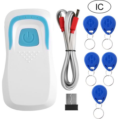 Lecteur de cartes RFID Bluetooth sans fil 125KHz 13.56MHz - Scanner de codes ID IC blanc (IdScaning) (1/5)