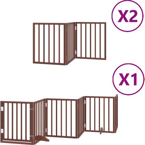 Maison Exclusive - Cancello Cani Porta Pieghevole Marrone 12 Pannelli 600cm Pioppo