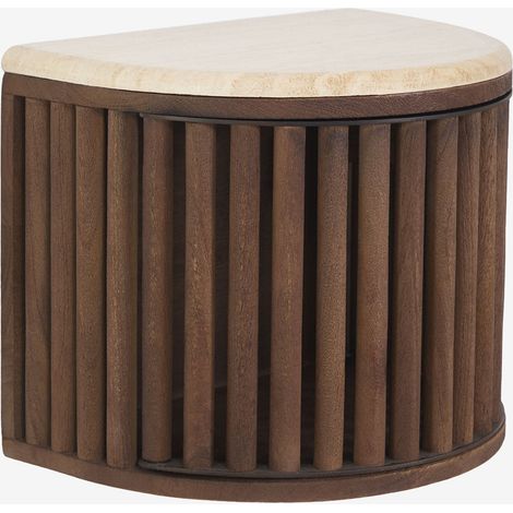 Comodino sospeso 40x30 cm in legno di mango e pietra naturale Talix SKLUM (1/5)