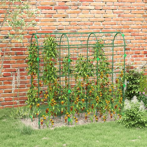 Arco de celosía grande, malla de protección contra pájaros, fácil montaje, metal, 43 x 182 x 183 cm