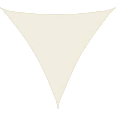 vidaXL Parasole a Vela Oxford Triangolare 3,6x3,6x3,6 m Crema