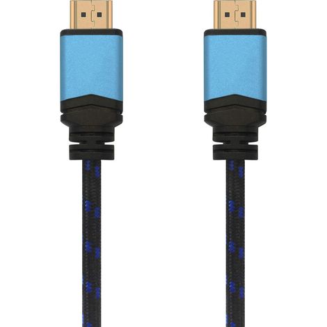 Cable HDMI Aisens A120-0358 3 m Negro/Azul 4K Ultra HD (1/2)