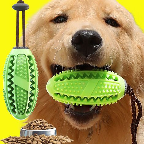 Giocattolo da masticare per cani – Gomma verde resistente, ideale per cuccioli e cani di taglia media, stimola l'intelligenza e li tiene occupati