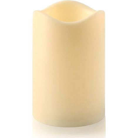 Set of 5 battery-operated, flameless LED tealight candles - 7.6 x 11.4 cm - Large size - 6-hour timer (1/5)
