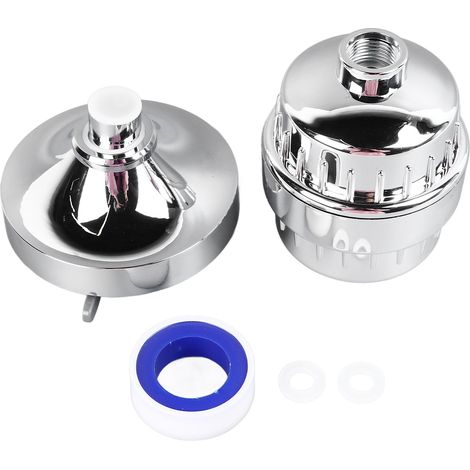 Pommeau de douche haute pression rotatif à 360°, diamètre 10 cm, effet pluie, avec filtre, pour salle de bain, maison et hôtel. (1/5)