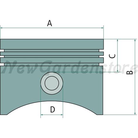 Kolbensatz Ø 60 mm Rasentraktor kompatibel BRIGGS & STRATTON 294203