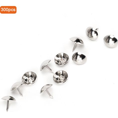 300 clous décoratifs vintage en fer forgé blanc argenté, adaptés aux boîtes à bijoux, à la décoration de meubles, etc. (1/3)