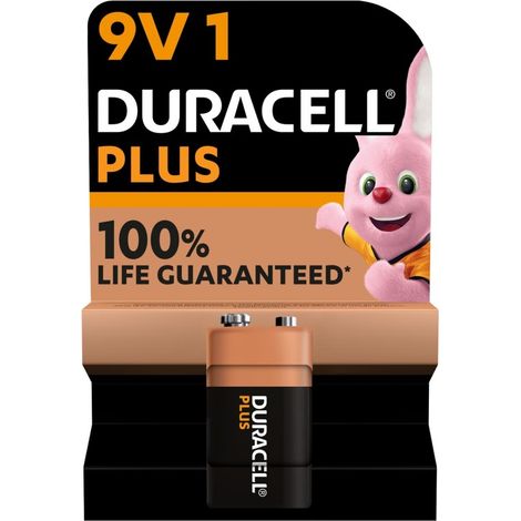 Pila alcalina 6lr61 9v power plus duracell 1 pz