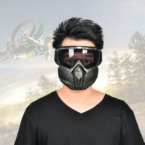 Lunettes de sport anti-buée pour cyclisme, protection contre le vent et les UV, grises (1/4)