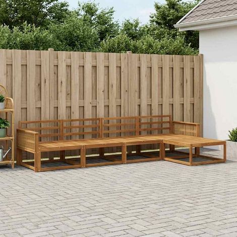 vidaXL  Outdoor Sofa Set  5 pcs Natural Solid Acacia Wood