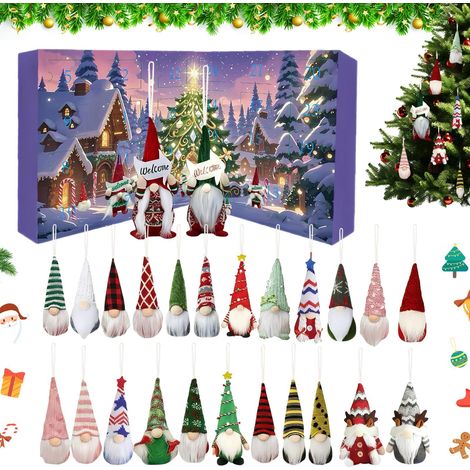 Adventskalender 2025, 24 Tage, Sammelwichtel mit Kordelzug, Weihnachtsdekoration, Weihnachtsgeschenk (lila)