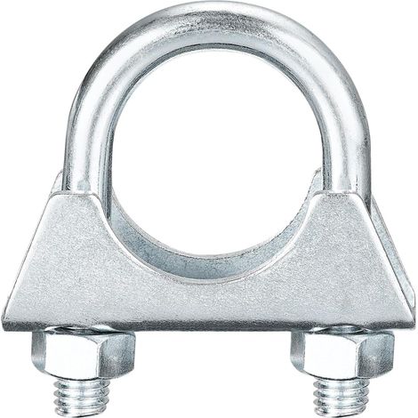 Collier de serrage en U pour 25mm(1") Diamètre Échappement Queue Tuyau, Argenté (1/5)
