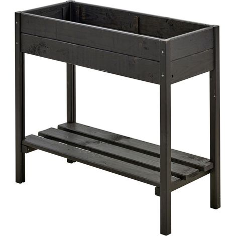 Plus Pflanzkasten auf Beine RAL 9005 Schwarz