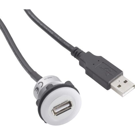 TRU COMPONENTS Adaptateur noir 1 x USB A femelle vers 1 x USB A mâle avec éclairage Contenu: 1 pc(s) (1/5)