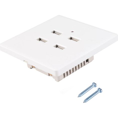4-Port USB DC 5V Wall Power Outlet for Home and Office (110-250V) (1/5)