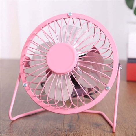 Ventilateur De Bureau USB - Ventilateur Métallique Mini 4 Pouces - Rechargeable - Pour Bureau Chambre Camping Extérieur - 1 Pièce (1/5)