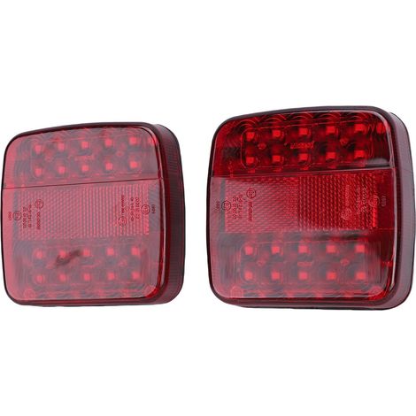 Feux de remorque magnétiques sans fil, rechargeables, portables, à LED, étanches IP65, avec émetteur 2,4 GHz à 7 broches et base à ventouse. (1/5)